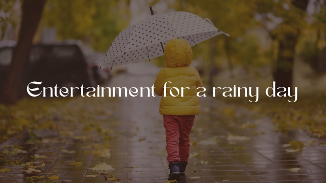 media for a rainy day - child under umbrella
