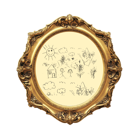 child's scribblings